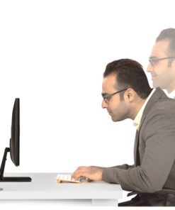 قبل و بعد از استفاده از یک نگهدارنده بازویی مانیتور